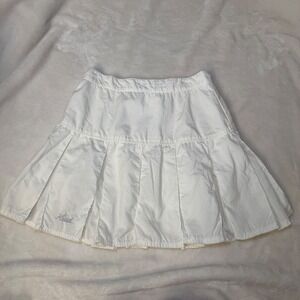 Head Sportswear White Pleated Tennis Skirt Mini Size 8 Vintage Activewear Skort